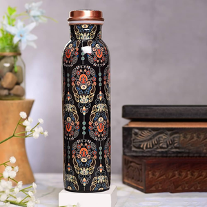 Botella de Agua de Cobre con Estampado Esmaltado, Novedosa Botella de Cobre Artesanal, Suministro al por Mayor de Botellas de Cobre para Viajes y Regalos - Product Image 3