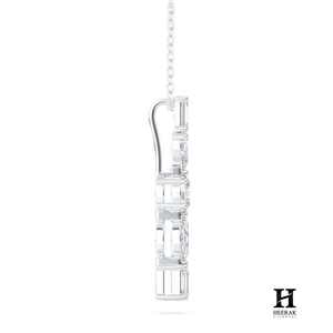 Collar con Colgante de Diamantes Multiforma de Oro de 18K, Joyería Fina Personalizada – Elegante Colgante de Diamantes Cultivados en Laboratorio con Corte Mixto de Heerak - Product Image 2