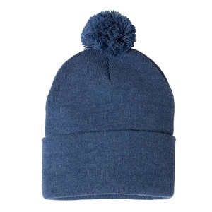 Gorro de Invierno Cálido de Punto con Pompones para Mujer, Gorro de Lana Gruesa con Trenzas - Product Image 1