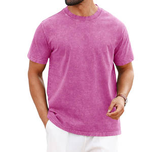 T-shirt pour homme au design populaire, effet délavé à l'acide, de haute qualité, écologique, respirant, séchage rapide, style streetwear, prix bas, t-shirt effet délavé à l'acide - Product Image 6