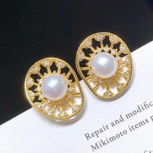 Delicate and Luxurious Fresh Water <b>Pearl</b> Earrings 8-9mm <b>Lotus</b> Leaf Mantou Beads Exquisite Jewelry - Product Image 2