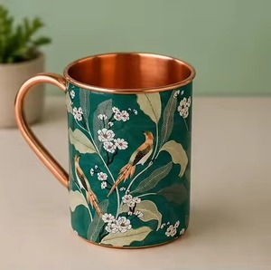 Tazas de Cobre Moscow Mule con Aislamiento Térmico, Baño de Oro y Asas, Taza Metálica con Diseño Impreso a un Precio Increíble - Product Image 3