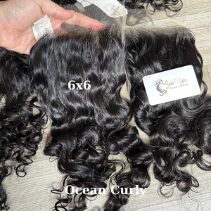 Venta al por mayor HD Lace 13x4 5x5 6x6 Super Double Drawn Top Grade Premium Ocean Curly Style Natural Cutícula Alineada 100% Real Human - Product Image 3
