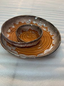 ชามเซรามิกสีขาวดำ พิมพ์ลายด้วยมือเคลือบเงา ทนทาน เป็นมิตรกับสิ่งแวดล้อม ใช้กับเครื่องล้างจานได้ เหมาะสำหรับตกแต่งงานปาร์ตี้ TIME 2 - Product Image 6