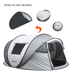 USA Warehouse 2026 Summer Hot Sale White Gray Pop Up Boat Tent 4-6 Person <b>Camping</b> Shelter Outdoor Travel Tent - Product Image 4