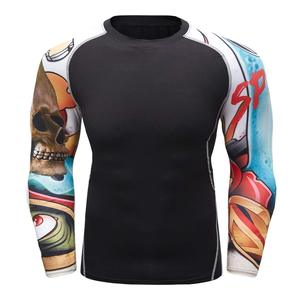 T-shirt de compression à manches longues pour hommes, doux, à séchage rapide, personnalisable en gros (OEM) - Product Image 2