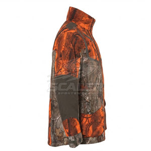 Veste de chasse tactique d'hiver pour hommes avec col montant, fermeture éclair intégrale, plusieurs poches, poignets ajustables, vêtements d'extérieur en toile - Product Image 4