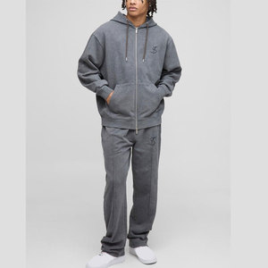 ชุดวอร์มซิปแบบสั่งทำพิเศษสำหรับผู้ชาย ขายดี ทรงเข้ารูป ผ้าฝ้าย/โพลีเอสเตอร์ ไซส์ใหญ่ ชุดวอร์มซิปแบบหลวมสำหรับผู้ชาย - Product Image 4