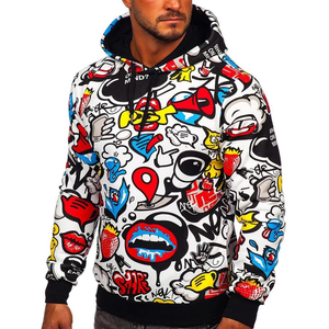 Sweat-shirts personnalisés pour hommes 100% polyester, streetwear de haute qualité, sublimation, en vente à prix abordable - Product Image 1