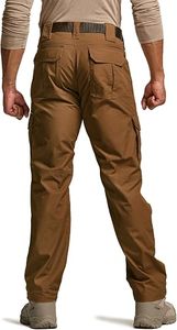 Pantalones Cargo Tácticos Color Caqui para Hombre, con Múltiples Bolsillos, Material de Lona, Estilo de Ropa de Trabajo, Secado Rápido, Peso Medio, para Otoño y Actividades al Aire Libre - Product Image 6