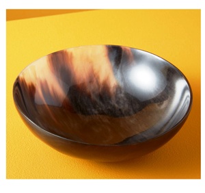 Bol de service de luxe en corne, écologique, pour fêtes, design moderne et minimaliste, tonalités brunes, poli, léger, décoratif 8 - Product Image 3