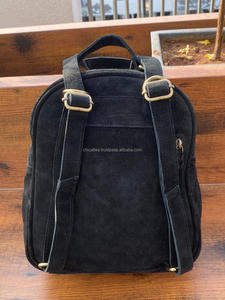 Hand Tooled <b>Black</b> <b>Boot</b> Stitch Suede Leather Backpack Western Floral Travel Luxury Hand Stitch Leather Small Backpack for Women - Product Image 4