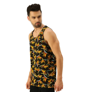 Débardeur côtelé personnalisé pour homme, anti-boulochage, séchage rapide, protection UV, style vintage, en soie/coton, col rond, couleurs personnalisables - Product Image 4