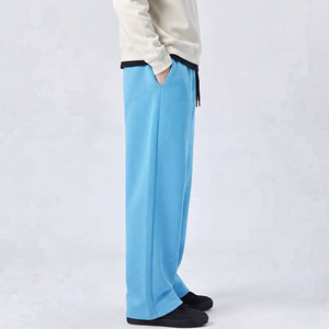 2027 OEM Custom made Logo Winter Casual Heavyweight Canvas 100% Cotton Breathable Eco-Friendly Drawstring <b>Trouser</b> Sweatpants - Product Image 2