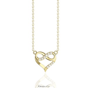 Collar de Diamantes Naturales Unisex con Corazón Eterno, Color Blanco/Amarillo/Oro Rosa, Fabricación OEM/ODM en Vietnam, Certificado, Venta al Por Mayor, de Lujo - Product Image 1