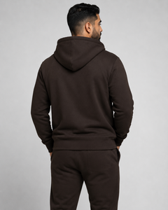 Mens relaxed zip hoodie made with smooth breathable fabric offering flexible comfort and clean street inspired daily wear - Product Image 3