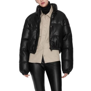 Chaqueta acolchada de alta calidad para mujer, abrigo grueso de invierno, resistente al viento y al frío, chaqueta de burbujas, cuello alto, color sólido O - Product Image 3