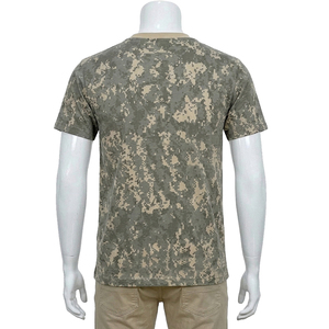 T-shirt à manches courtes camouflage pour homme, col rond, coupe classique, tricoté, respirant, décontracté, 100% polyester - Product Image 2