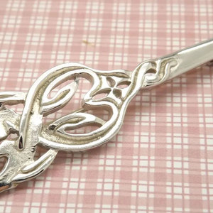 Broche écossaise celtique pour kilt, gravée, en métal argenté poli, personnalisée - Product Image 6