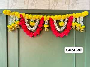 Magnifiques clochettes Toran florales en plastique imperméable de Jaipur pour mariage, festival, Pooja, entrée de maison, extérieur - Product Image 3