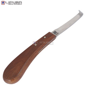 Cuchillo de Pezuña de Doble Punta LIPUMA para Cuidado Equino, Mango de Madera, Hoja de Acero Inoxidable Ultra Afilada, Recortador de Pezuñas para Caballos y Ganado - Product Image 1