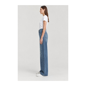 <b>Women</b> denim <b>jeans</b> for <b>women</b> stylish high waist wide leg straight fit skinny stretch casual blue denim trousers everyday fashions - Product Image 2