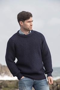 Cardigan en laine chaud Denmin pour hommes, à manches longues, col rond, tricoté avec bordure côtelée, étiquettes personnalisées pour commandes en gros, hiver - Product Image 5