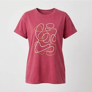 เสื้อยืดโอเวอร์ไซส์ผู้หญิงสำหรับฤดูร้อน ผลิตตามสั่ง ขายส่ง ผ้าโพลีเอสเตอร์ซาติน ทรงปกติ แขนสั้น สตรีทแวร์ เป็นมิตรกับสิ่งแวดล้อม รับผลิตตามแบบ - Product Image 1