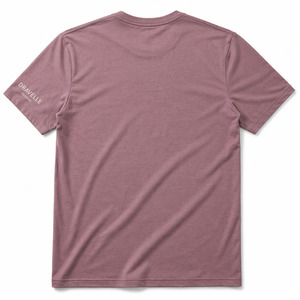 T-shirt de pickleball Dravelle Industry Dusty Mauve en coton peigné premium avec motif de raquette rétro - Product Image 3