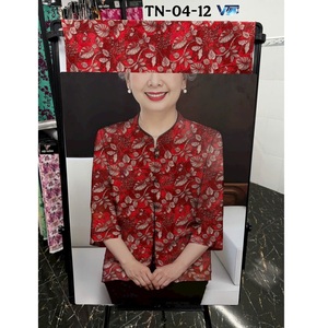 Tissu Jacquard Texturé Imprimé 100% Polyester Élégant pour Vêtements de Détente, Style Vietnamien pour Femmes d'Âge Moyen - Product Image 5