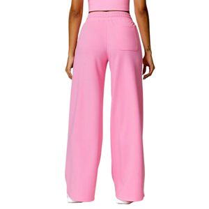 Pantalon décontracté pour femme 100 % coton, coupe ample, taille à cordon, respirant, OEM ODM, vente en gros - Product Image 2