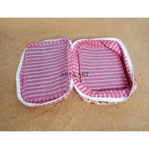 Set 3 Quilted Indian Cotton floral Print Toiletry Bags Wash Bag makeup Kit Vanity <b>Case</b> Travel Makeup Cosmetic Bags And <b>Cases</b> - Product Image 5