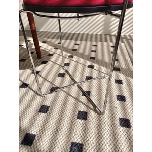 Design moderno 1pc rosso imbottito sedia da pranzo con struttura cromata e schienale in legno sedia pieghevole per soggiorno e uso cucina - Product Image 5