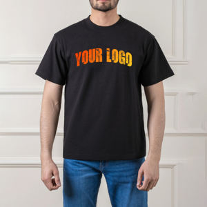 T-shirts décontractés d'été en coton pour hommes, avec logo imprimé DTF personnalisé, coupe ample, couleur unie, respirants, écologiques, style hip-hop avec lettres - Product Image 1