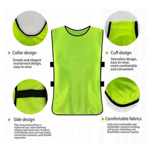 Maillots d'entraînement de football Pinnies pour adultes, en maille respirante, réversibles, numérotés, légers, pour les sports d'équipe - Product Image 3