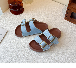 Sandalias de Verano para Niñas, <span class=keywords><strong>Chanclas</strong></span> de Suela Gruesa con Cierre de Hebilla, Pantuflas de Moda Casual para la Playa - Product Image 6