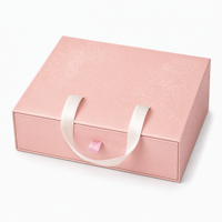 Maßgefertigte Luxus-Schmuckschublade in Pastellrosa mit Geprägtem Blumenmuster und Satinband-Griff für Geschenkverpackungen im Großhandel