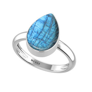925 Sterling Silver Ring Bezel Setting Rainbow Moonstone Gemstone <b>Mix</b> Shapes Classic Wedding Party Trendy Fashionable Unisex - Product Image 5