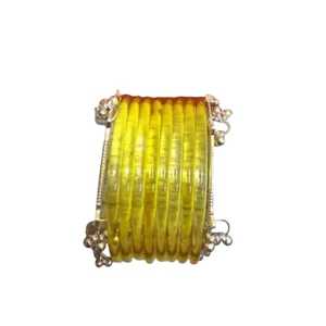 <b>Indian</b> Viral Jelly Green Clear Premium Kashmiri glass <b>Bangles</b> Set Trendy Wedding Daily Wear for Women Wholesale Price - Product Image 1