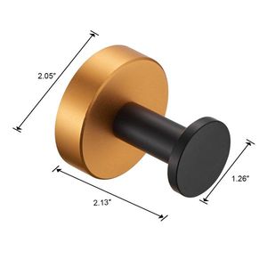 Gancio appendiabiti da parete nero oro, confezione da 2, per ingresso, armadio, bagno, camera da letto, porta scarpe, porta asciugamani, viti incluse - Product Image 6
