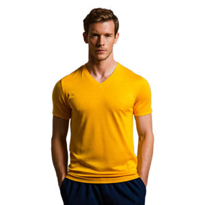 Hauts en jersey maillé à col en V pour hommes, légers, à séchage rapide, en maille filet, à manches courtes, pour l'été, la plage et la natation - Product Image 2