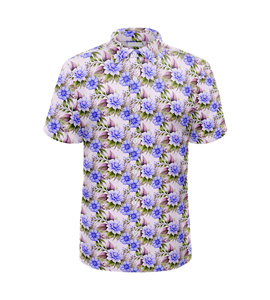 Camisa de Golf para Hombre al por Mayor, Estampado Floral, Manga Corta, Tela Ligera y Transpirable, con Botones, para Golf y Ropa Casual - Product Image 6
