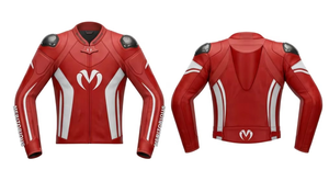 Chaqueta de Motociclismo de Cuero para Hombre, Manga Larga, Resistente al Viento, para Todas las Temporadas, con Logotipo Frontal Personalizado - Product Image 4