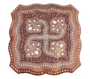 Wooden Brass Carving/<b>Square</b> Beautiful Carving Design <b>Side</b> <b>Table</b>/Coffee <b>Table</b>/Corner <b>Table</b>/Outdoor <b>Table</b>/Living Room Furniture - Product Image 2