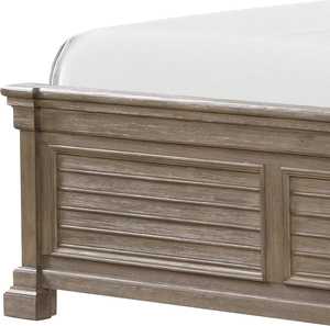 Cama Queen Amias de Furniture America – Madera de pino maciza, cabecero con acabado gris envejecido, estilo tradicional - Product Image 6