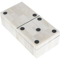 Jeu de dominos double six en os, fait main, écologique, moderne et luxueux, avec option de logo personnalisé, pour enfants et adultes, jeux de société d'intérieur