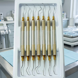 ชุดเครื่องมือขูดหินปูนเกรซี่ 1/2-13/14 ทำจากสแตนเลสสตีล ออกแบบด้วยเครื่อง CNC เคลือบพลาสมา สำหรับอุดฟันโรคปริทันต์ ได้รับมาตรฐาน CE - Product Image 3