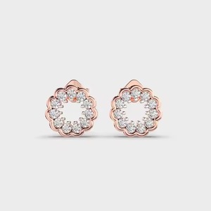 Indian Manufactured Luxury Diamond <b>Earrings</b> for Women's Certified Brilliant Round Cut Sustainable Fine Available For Sale - Product Image 4