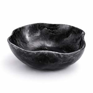 NUEVO Y POPULAR Tazón Decorativo de Resina con Efecto NEGRO, Ligero, Apto para Lavavajillas, Ideal para Fiestas en Casa - Product Image 1