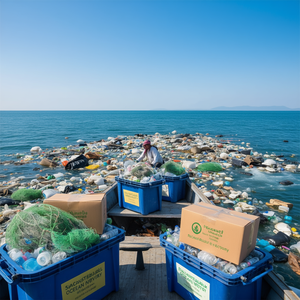 Vietnam Manufacturer's Recycled Ocean <b>Plastic</b> Storage <b>Bins</b> Custom Sustainable Marine Recovered Material - Product Image 3